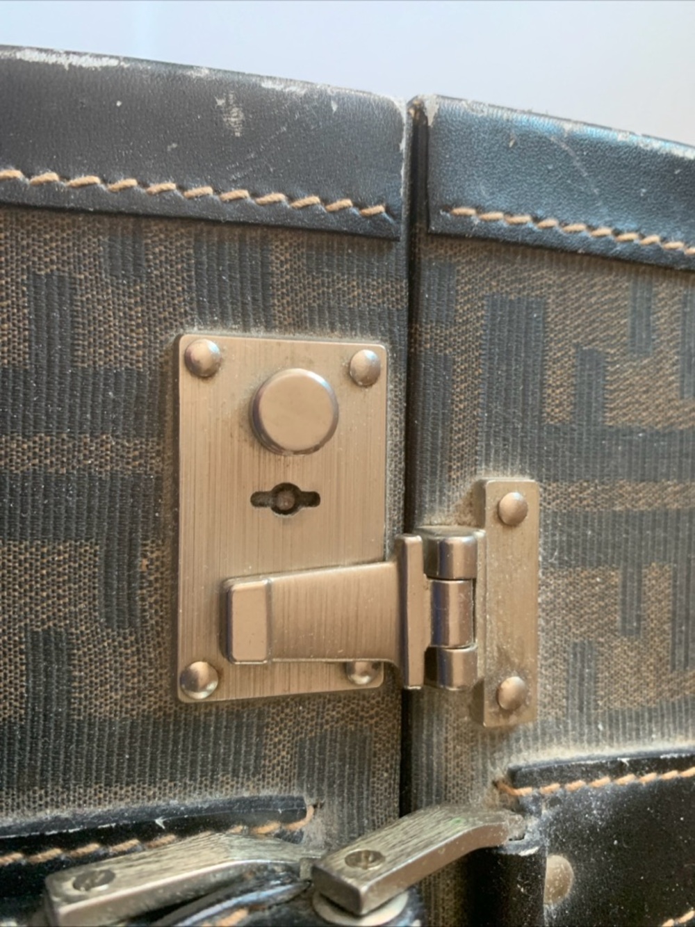 Fendi Brown Monogram Travel Case with Leather Trim - Picture 4 of 13